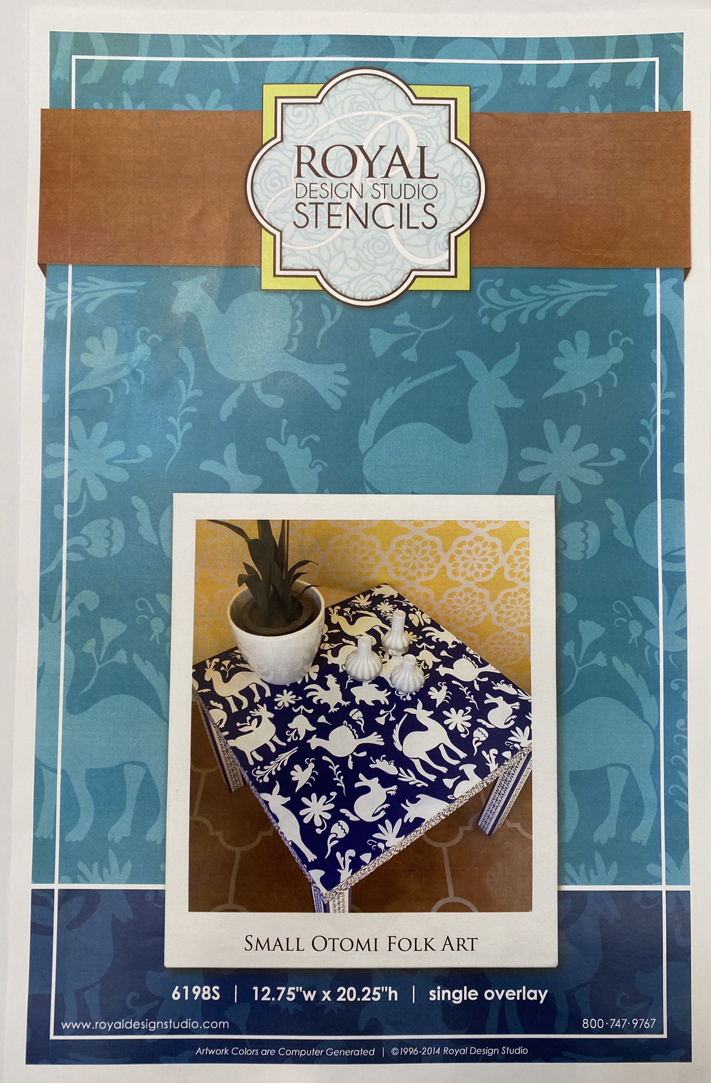 Sm. Otomi Folk Art Furniture Stencil