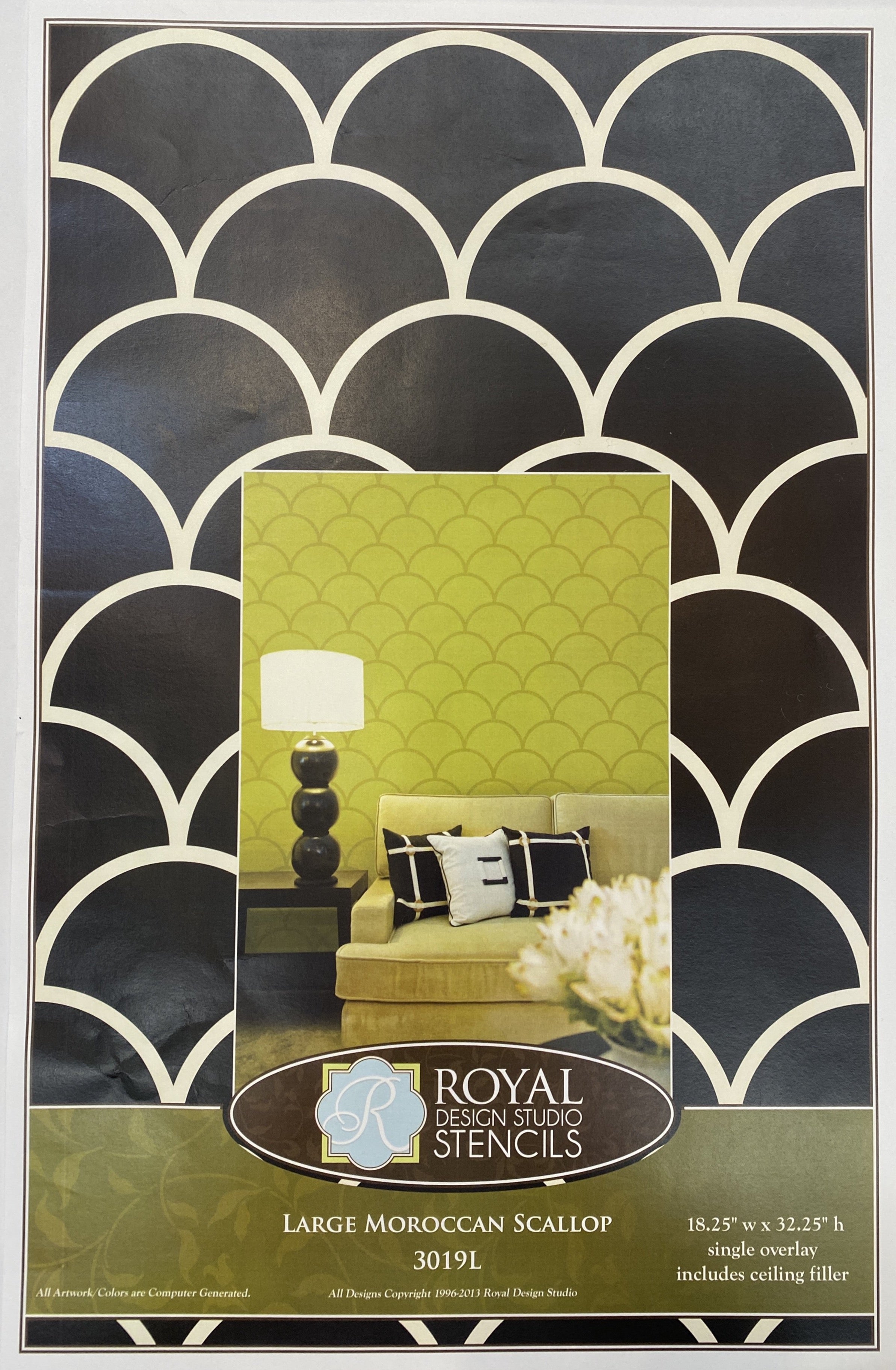 Moroccan Scallops Wall Stencil