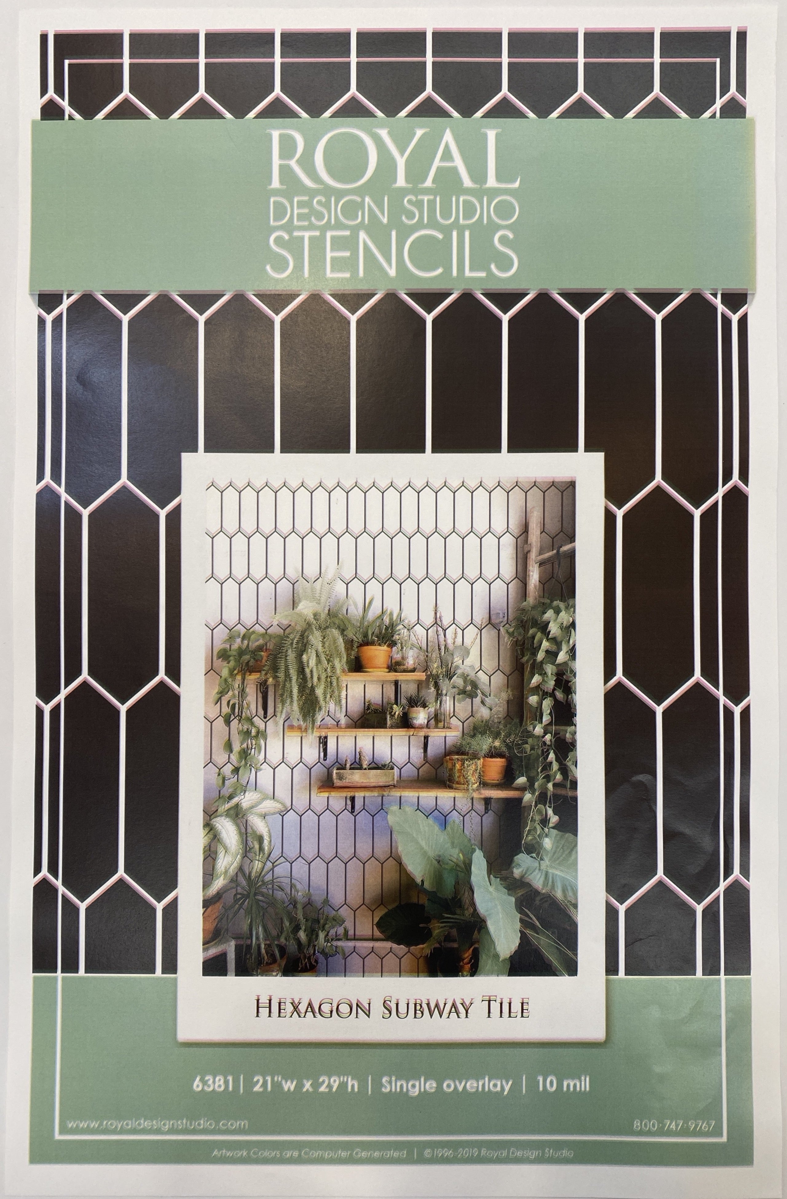 Hexagon Subway Tile Stencil