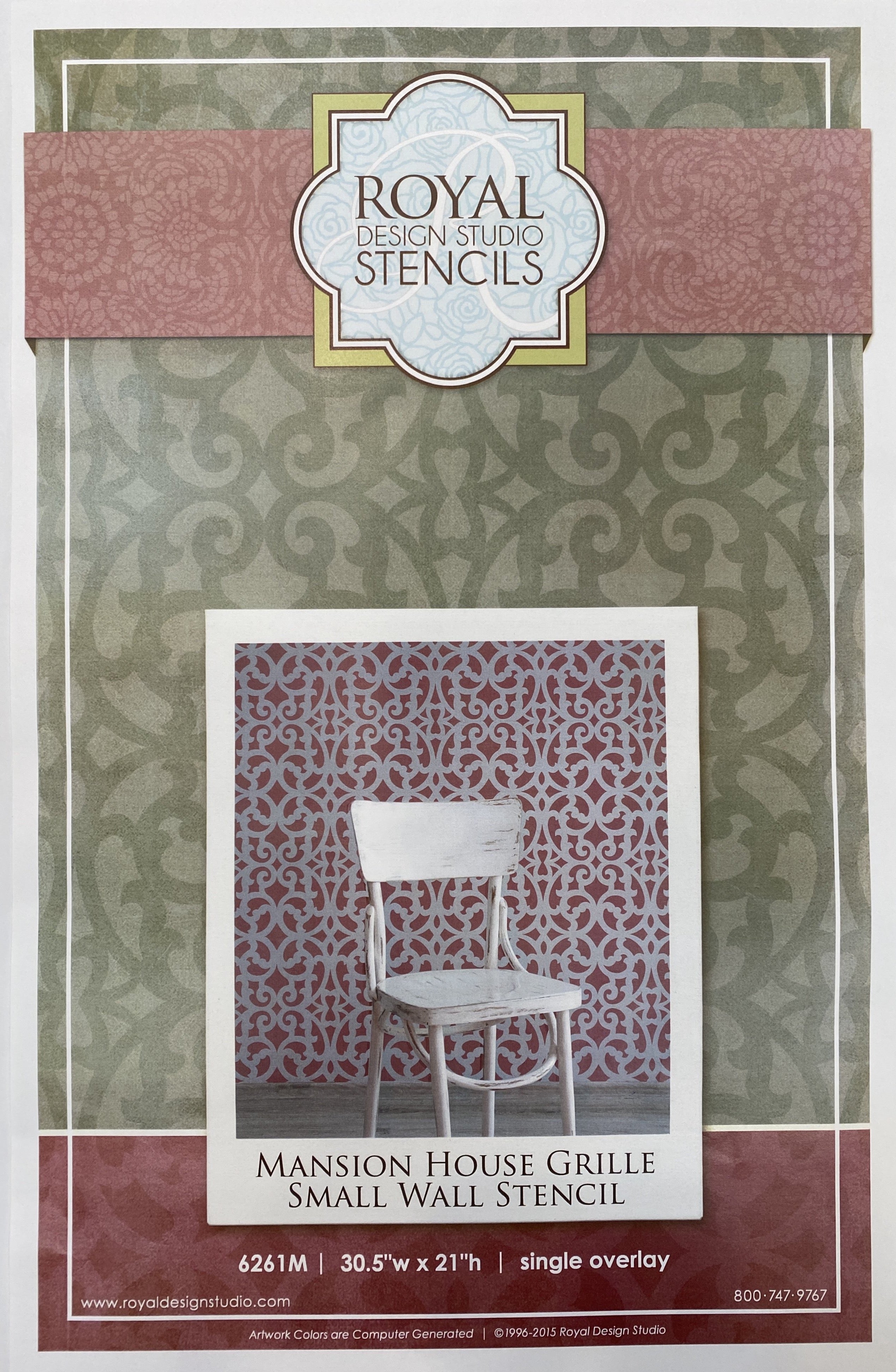 Mansion House Grille Trellis Wall Stencil