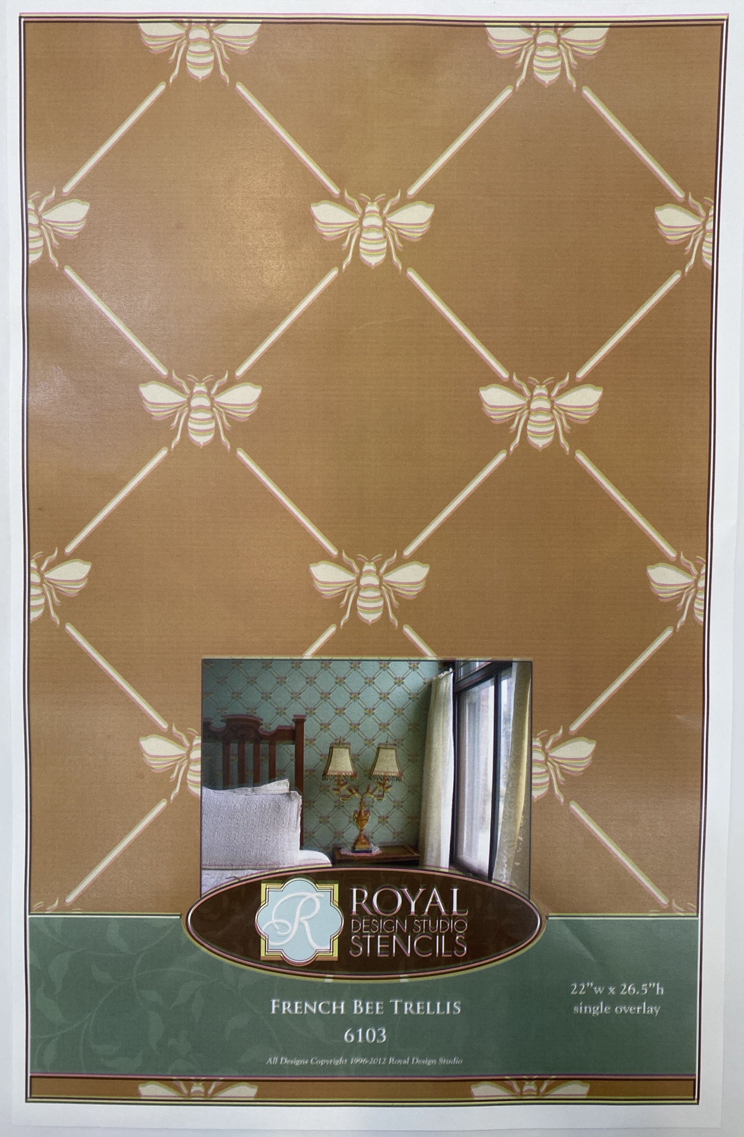 French Bee Trellis Stencil