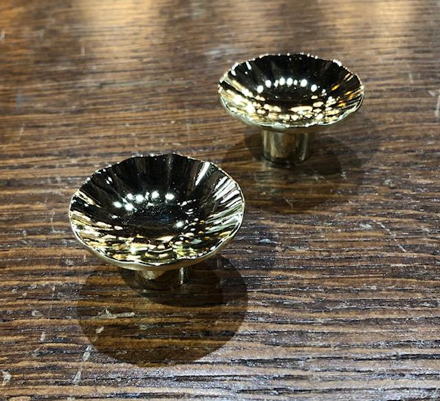 Reproduction Brass Fluted Mid Century Knobs