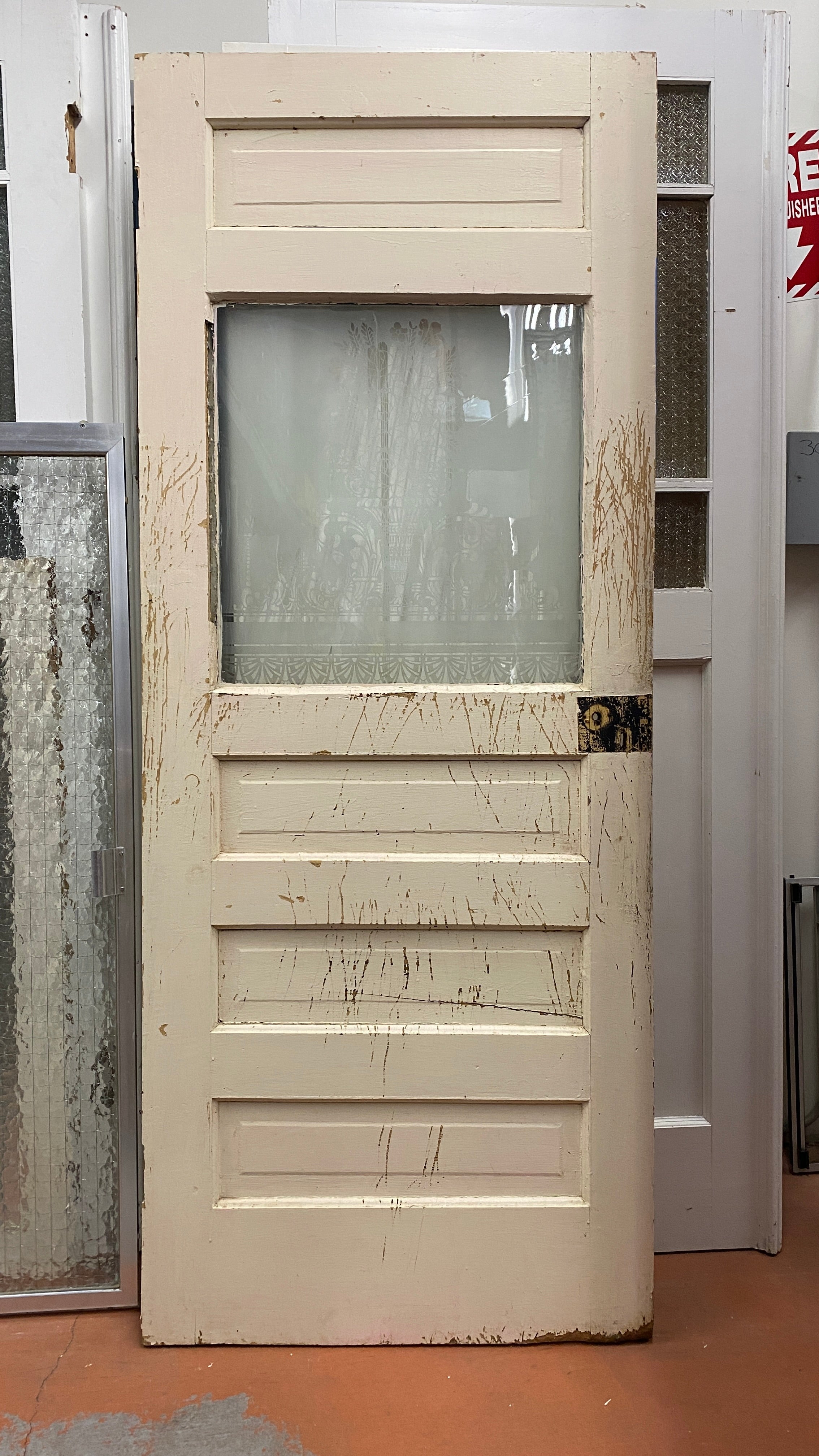 1-Light/ 4-Panel "Pantry" Door w/ Etched Glass (BD-106)