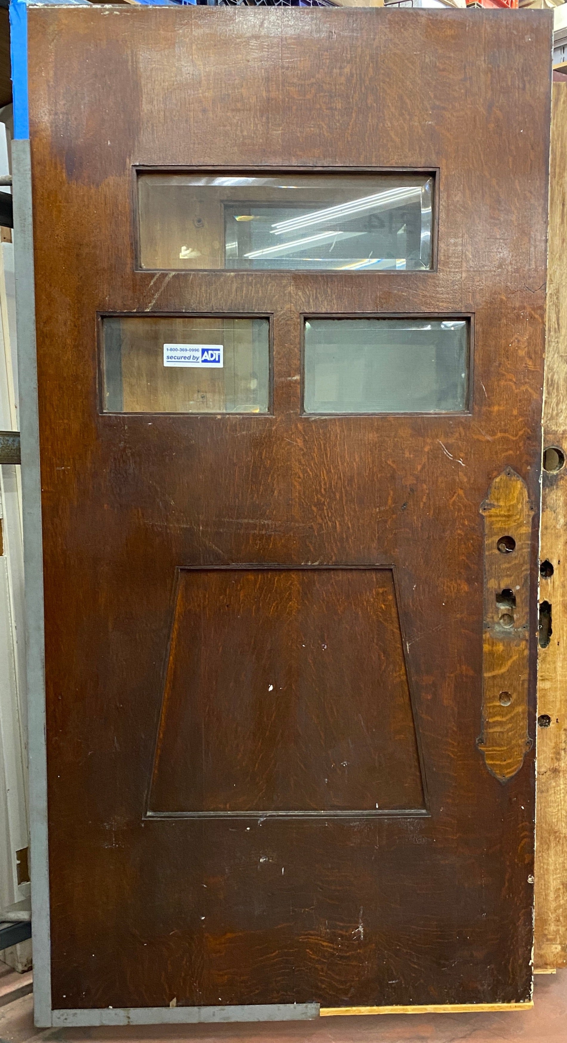 3-Light/ 1-Panel Oak Entry Door (ED-166)