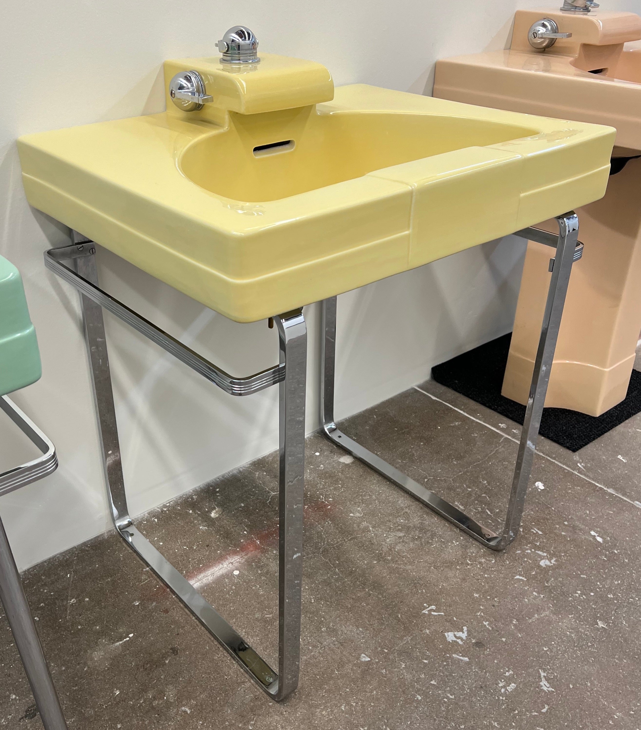 Crane 'Neuvogue' Console Sink, Citrus Yellow (SINK-23.C)