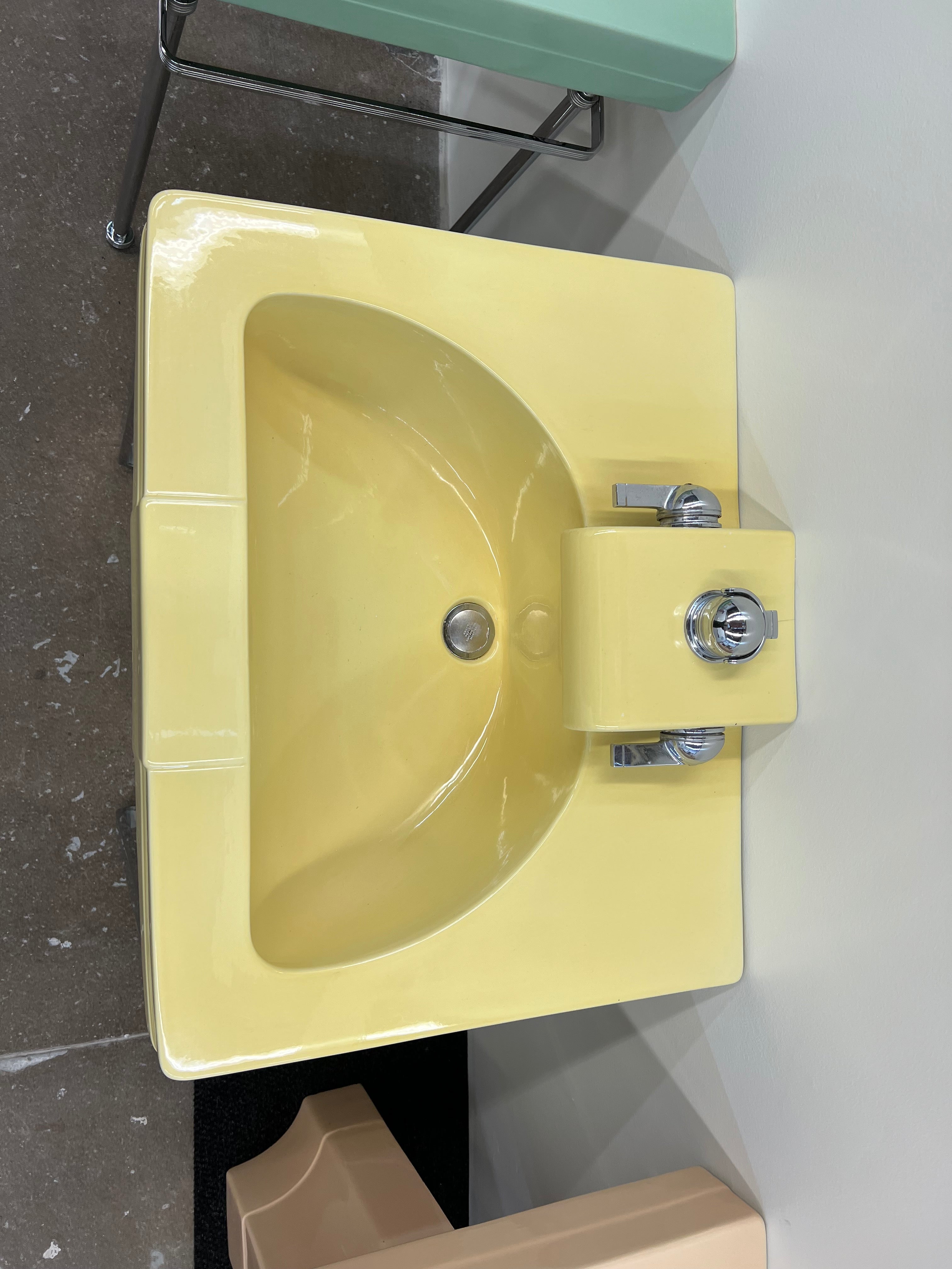 Crane 'Neuvogue' Console Sink, Citrus Yellow (SINK-23.C)