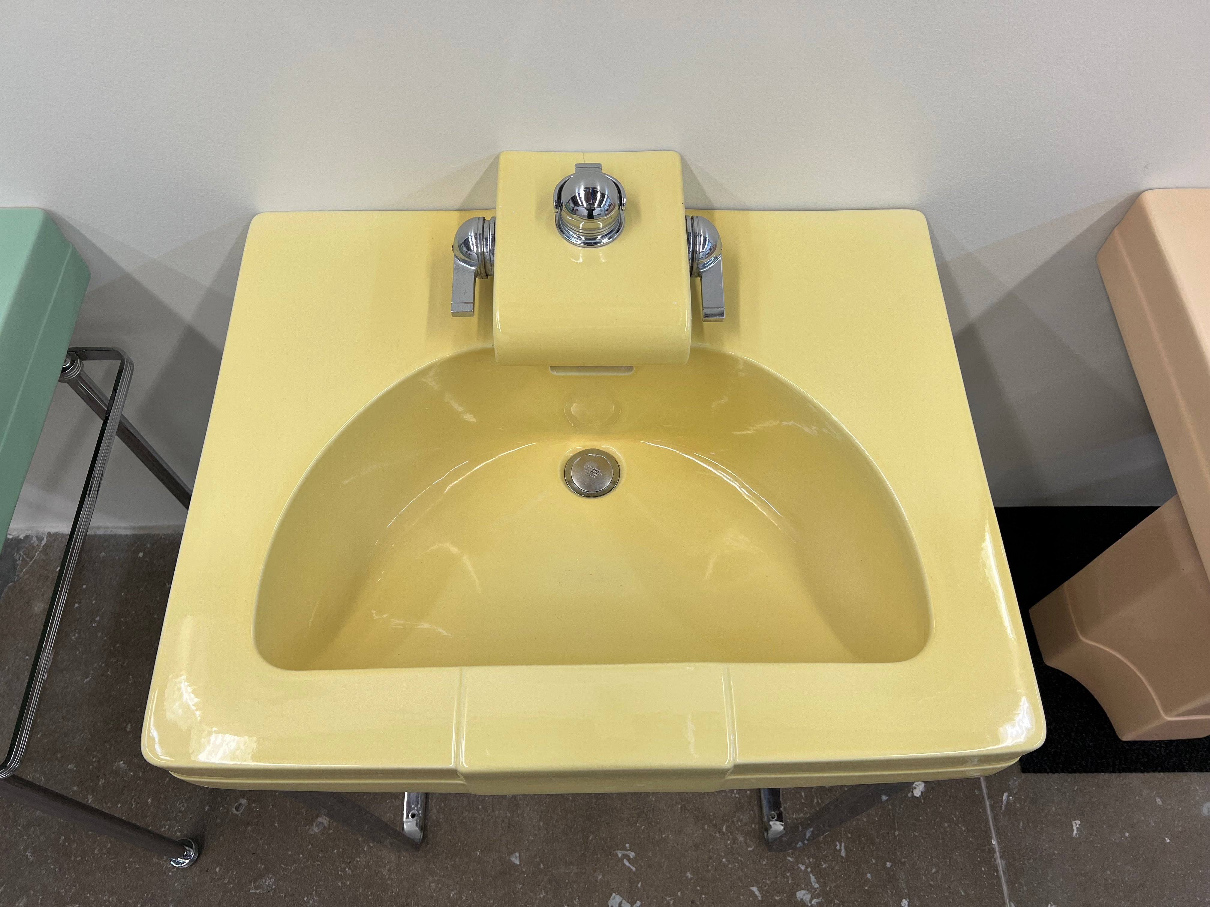 Crane 'Neuvogue' Console Sink, Citrus Yellow (SINK-23.C)