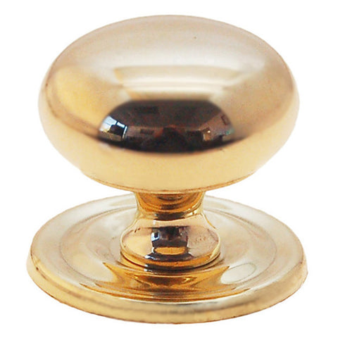 BM brass cabinet knob with round backplate (BM 1234-PB)