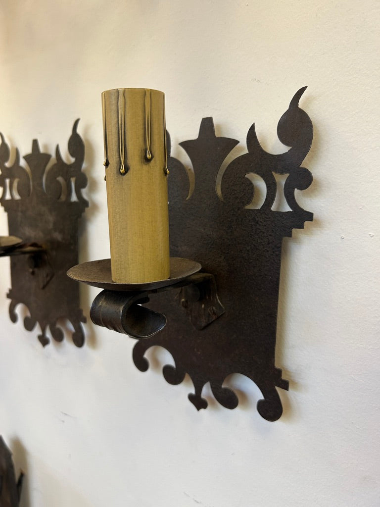 Scrolled Steel Sconce Pair (LT-861)