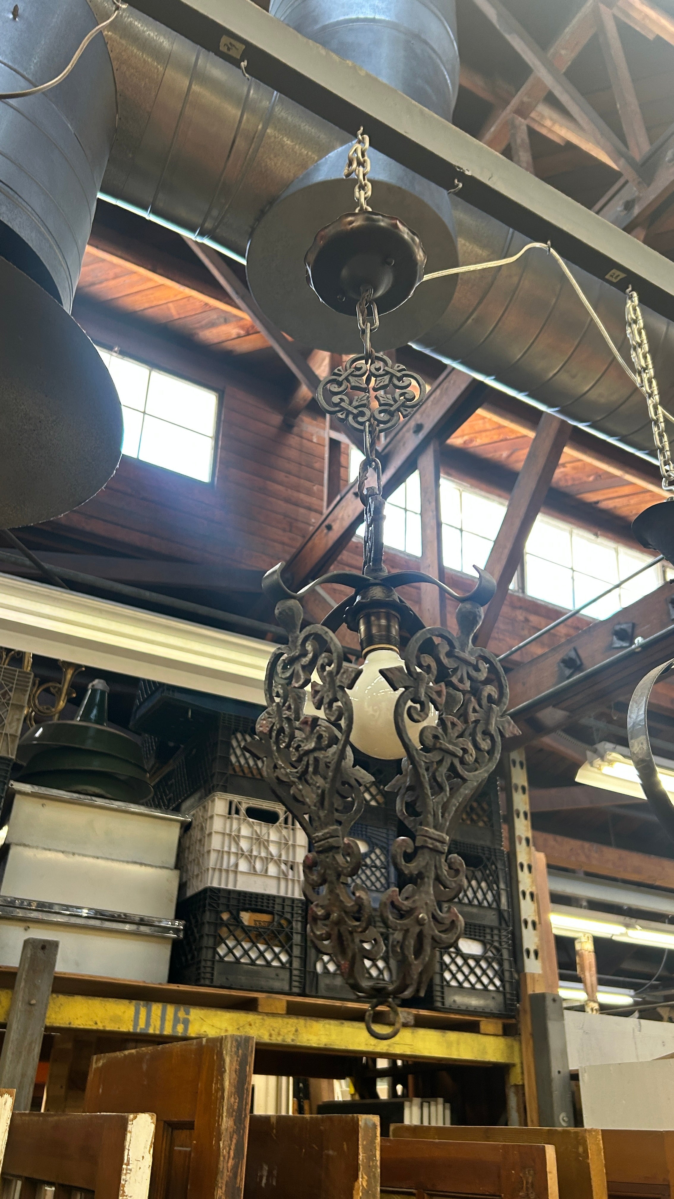 Cast Iron Cage Pendant (LT-889)