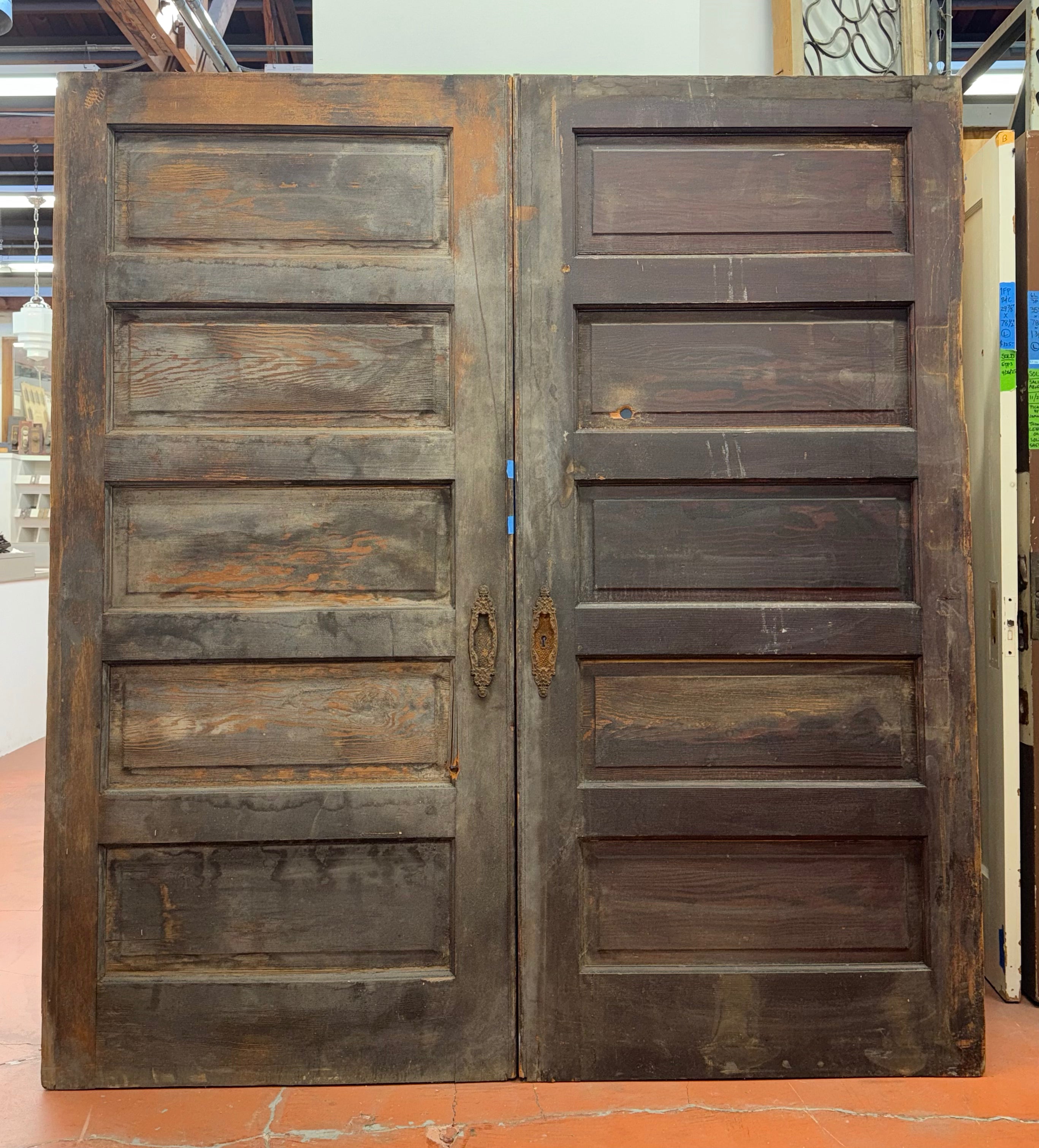 (PD-48) 5 Raised Panel Pocket Door Set