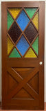 Diamond Colored Glass/ X-Panel Back Door (BD-351)