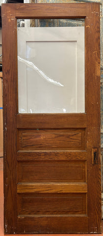1-Light/ 3-Panel Entry Door, Oak (BD-303)