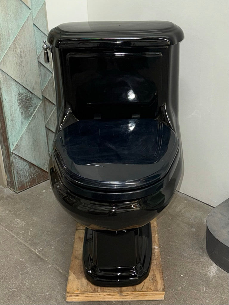 (WC-127) Black One-Piece Toilet