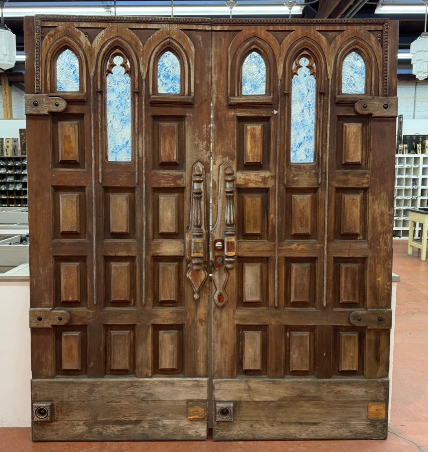 (XD-126) Entry Door/Colored Glass