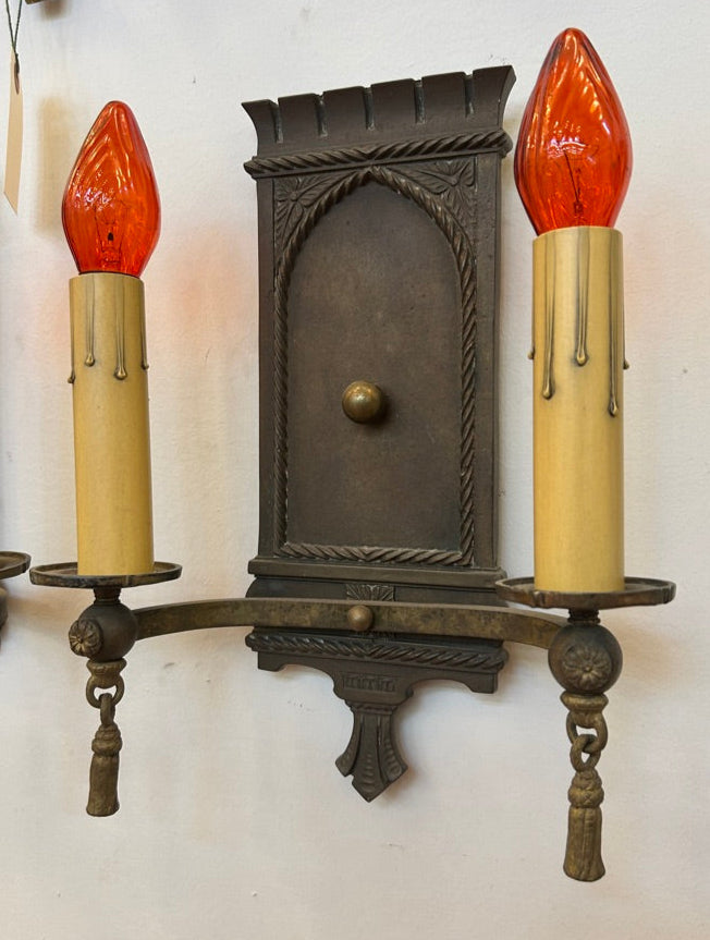 Cast Brass Double Sconce Pair (LT-863)