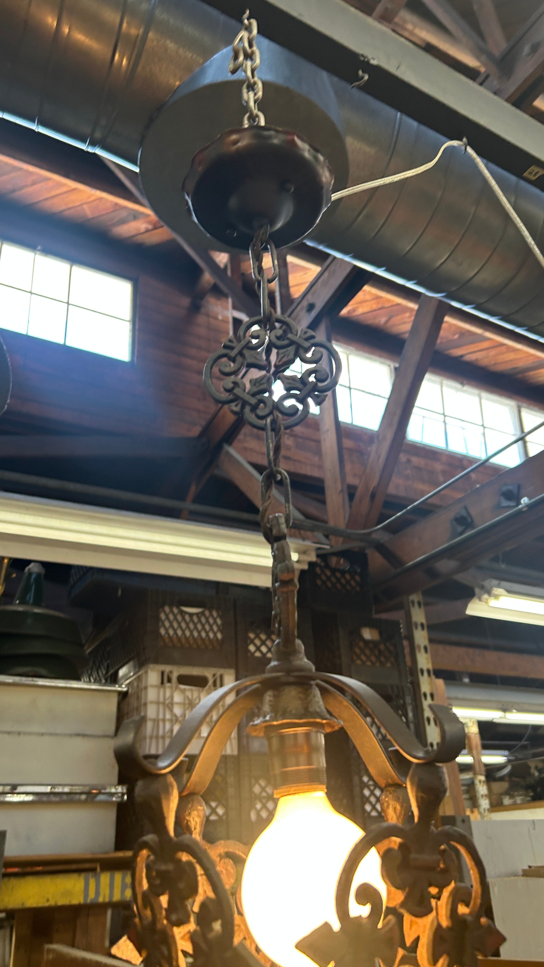 Cast Iron Cage Pendant (LT-889)
