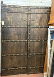 Plank Door Pair w/ Metalwork Detailing (XD-35663)