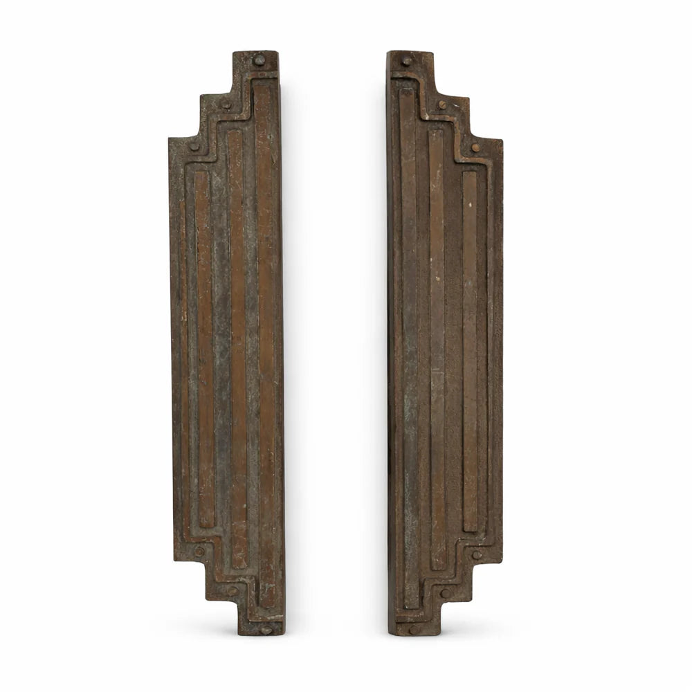 Bronze Deco Door Pull Pair (OE-73)