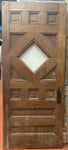 1-Light/ 12-Panel Entry Door, Oak w/ Bev. Glass (ED-293)