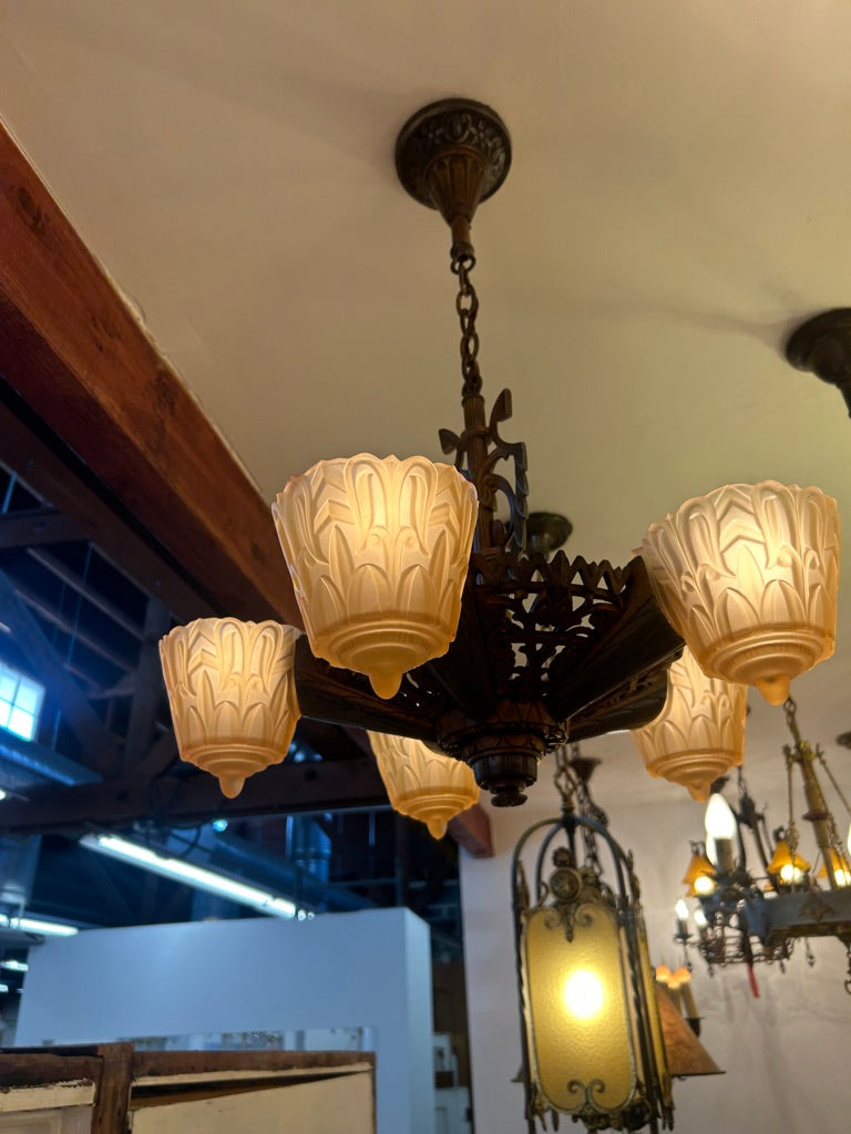 5-Light Slip-Shade Chandelier (LT-882)