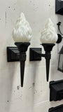 Cast Iron Ext. Sconce Pair w/ Torch Shade (LT-739)