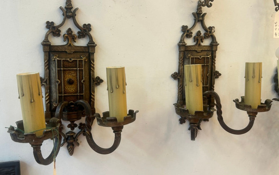 Cast Brass Trefoil Sconce Pair (LT-858)