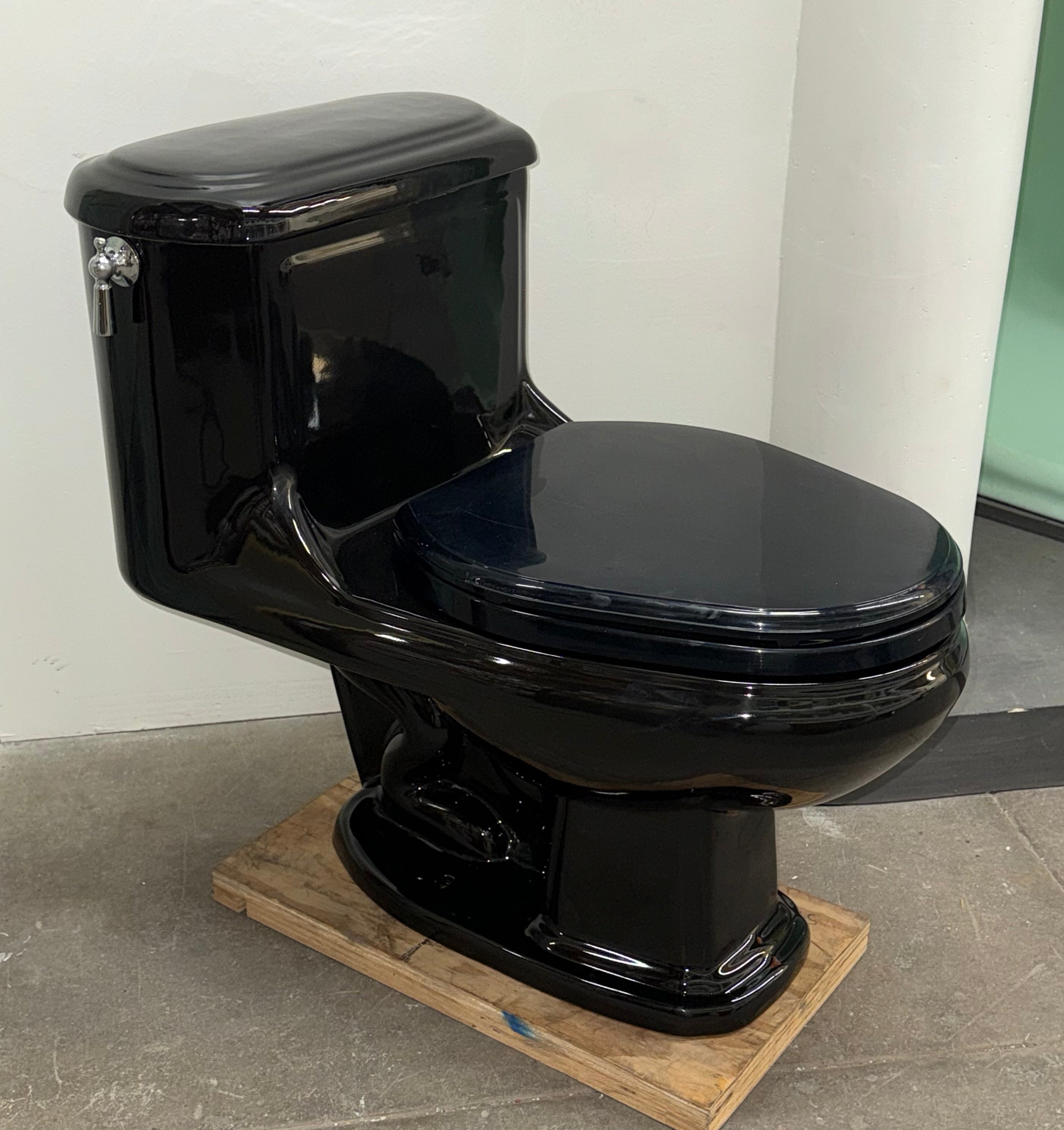 (WC-127) Black One-Piece Toilet