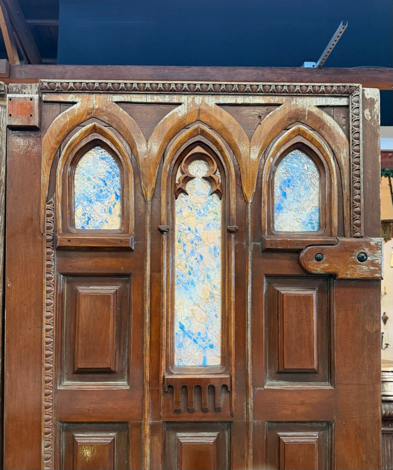 (XD-126) Entry Door/Colored Glass