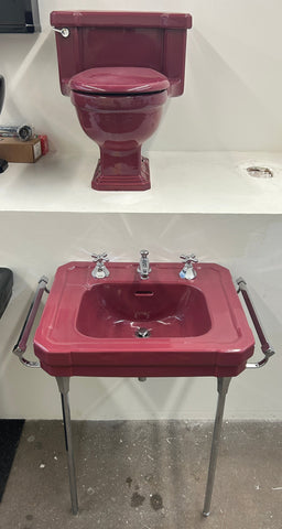 Std. Sink & Toilet Set, Tang Red (TS-109)
