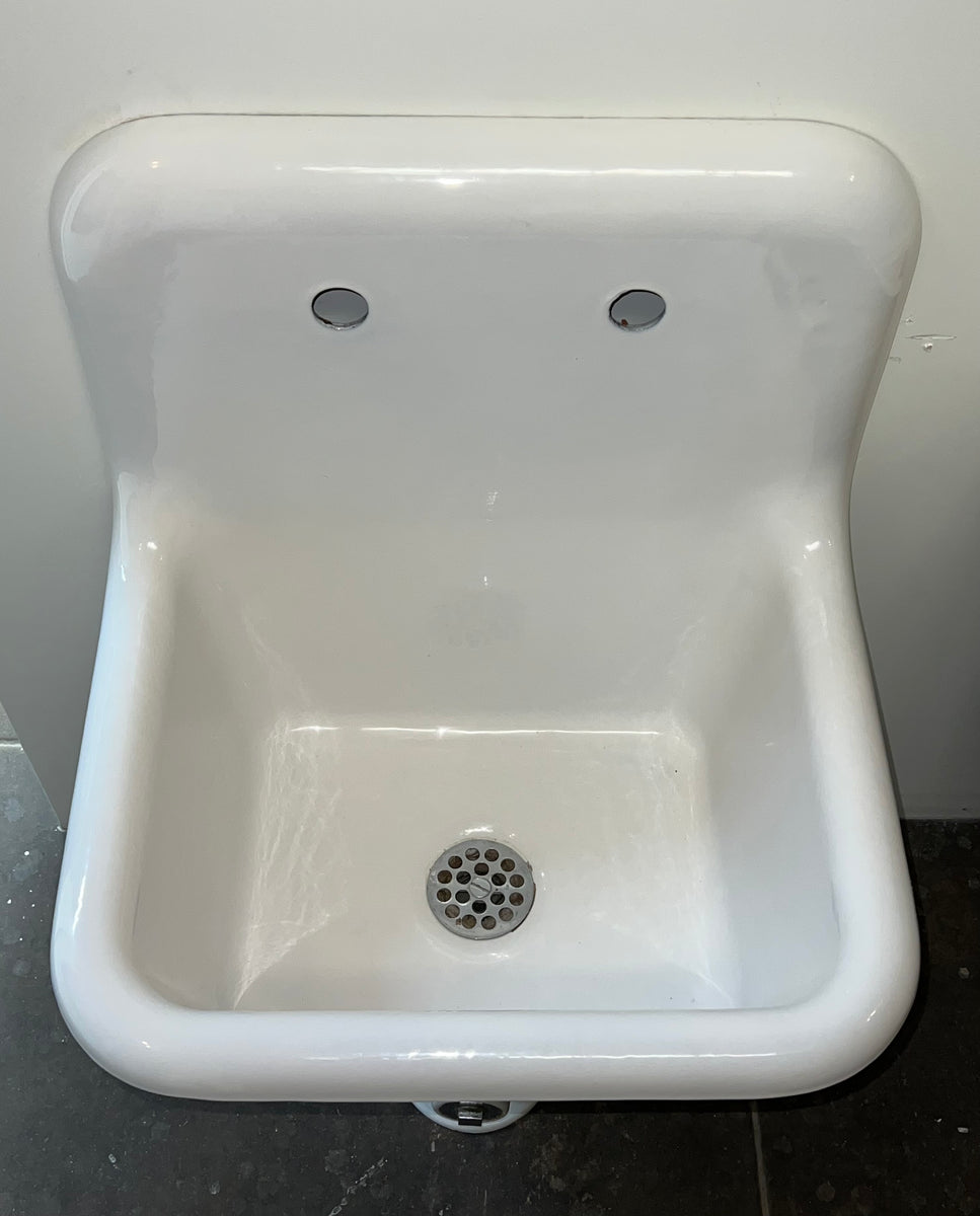 *HOLD* (UT101) ENAMELED SERVICE SINK Pasadena Architectural Salvage