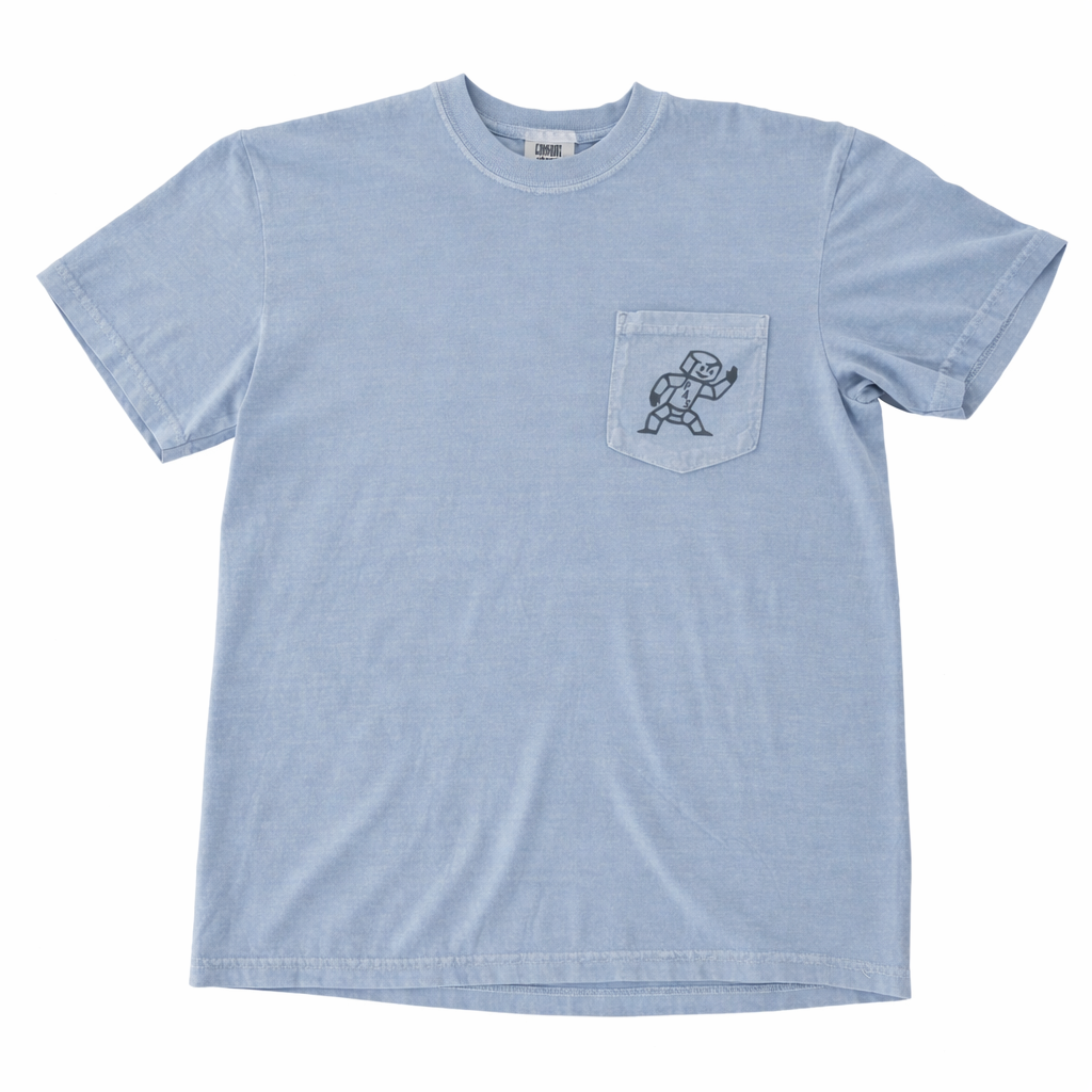 PAS - Denim Blue Bolty Pocket Tee