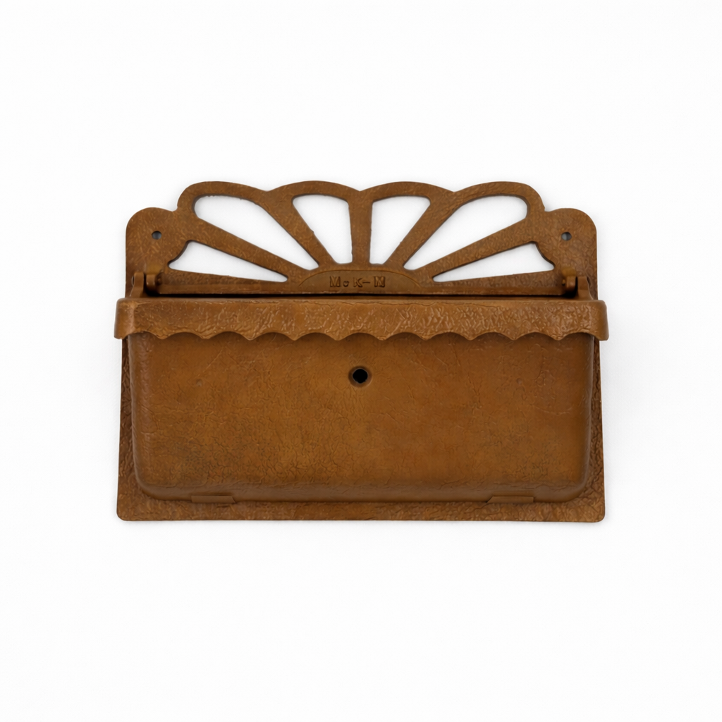 Wall Mounted Mailbox – Antique Brown Cast Metal  MB- 18