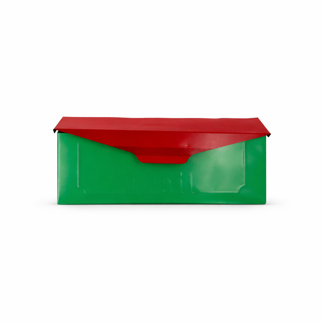 Wall Mounted Mailbox – Spring Green with Red Roof (MB-44)
