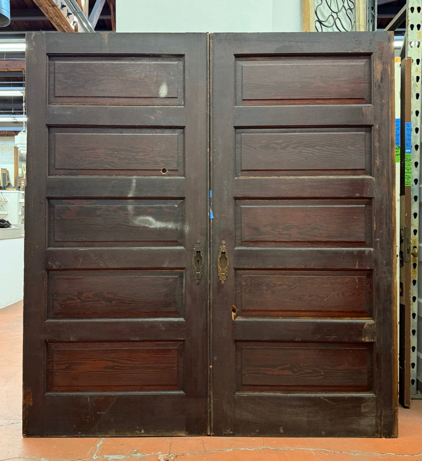 (PD-48) 5 Raised Panel Pocket Door Set
