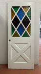 Diamond Colored Glass/ X-Panel Back Door (BD-351)