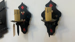 Iron Sconce Pair w/ Painted Detail (LT-769)