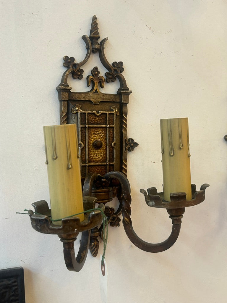 Cast Brass Trefoil Sconce Pair (LT-858)