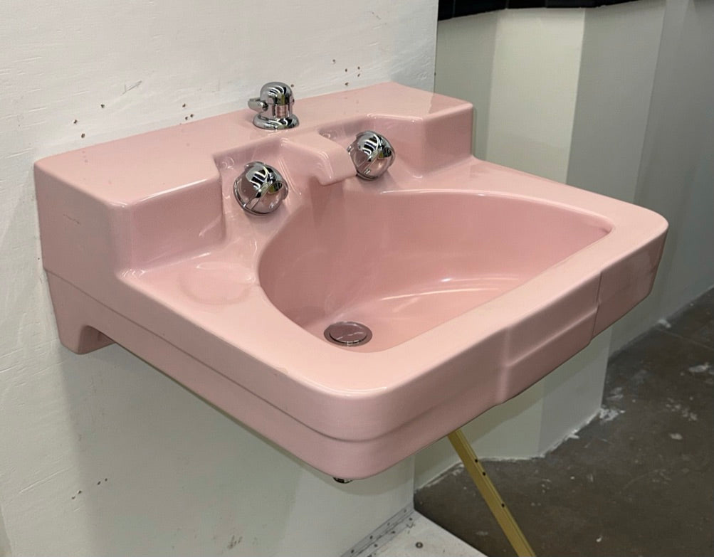 (SK-184) Crane Pink Wall Sink
