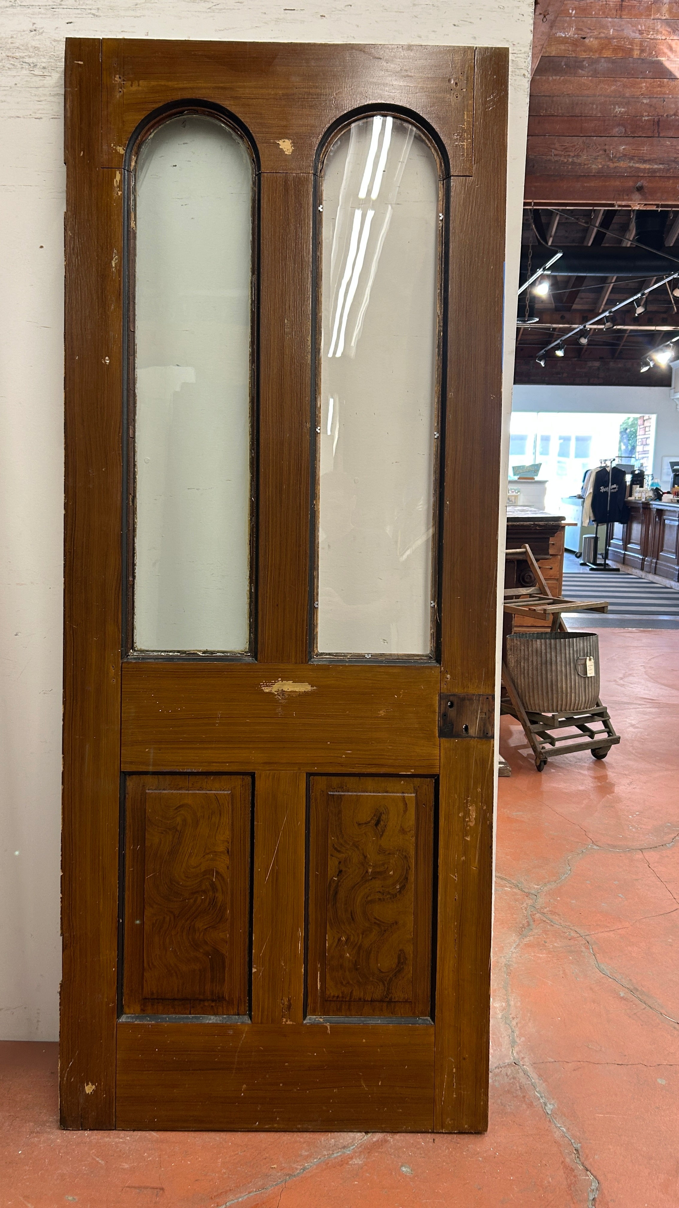 2-Light/ 2-Panel Back Door w/ Arched Glass (BD-419)