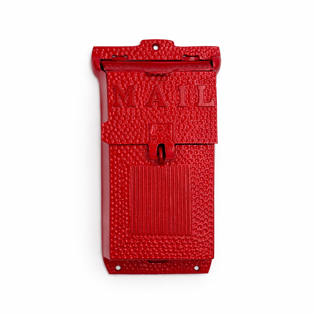 Wall Mounted Mailbox – Textured Red with Embossed “MAIL” (MB-45)