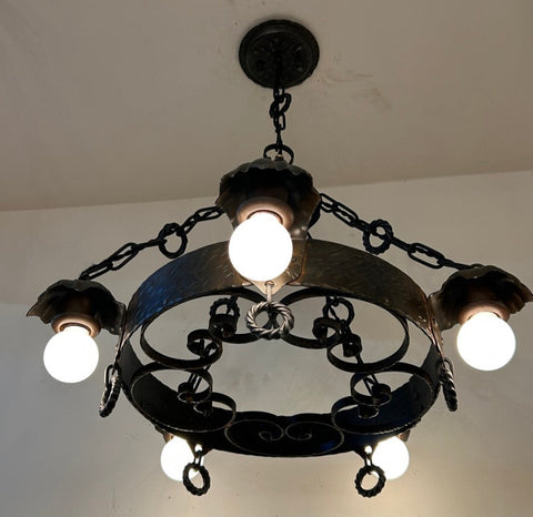 5-Light Hammered Chandelier (LT-814)