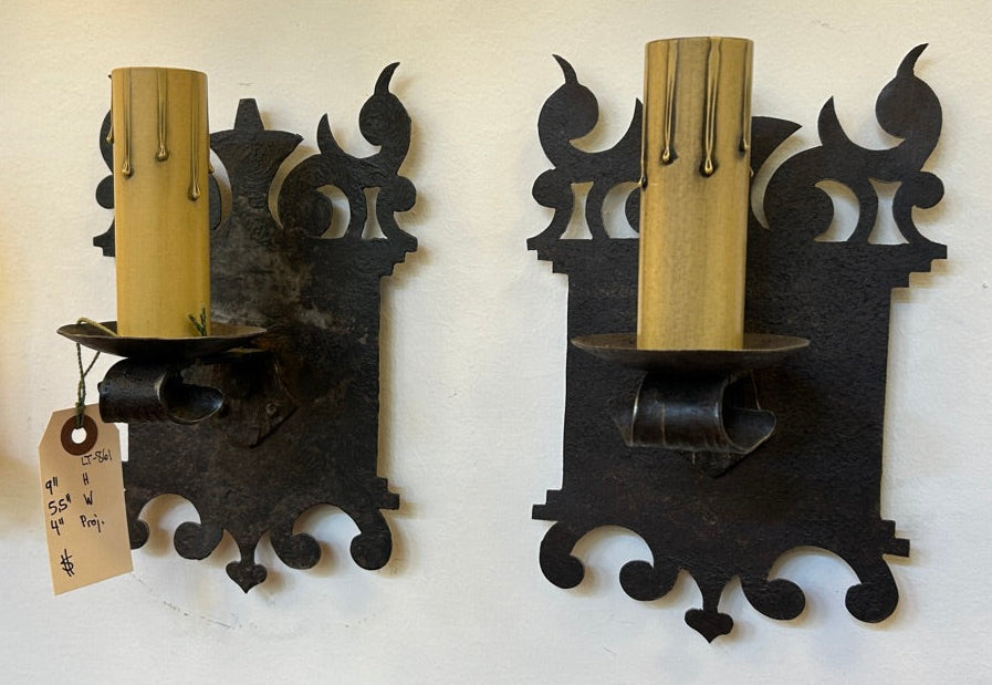 Scrolled Steel Sconce Pair (LT-861)