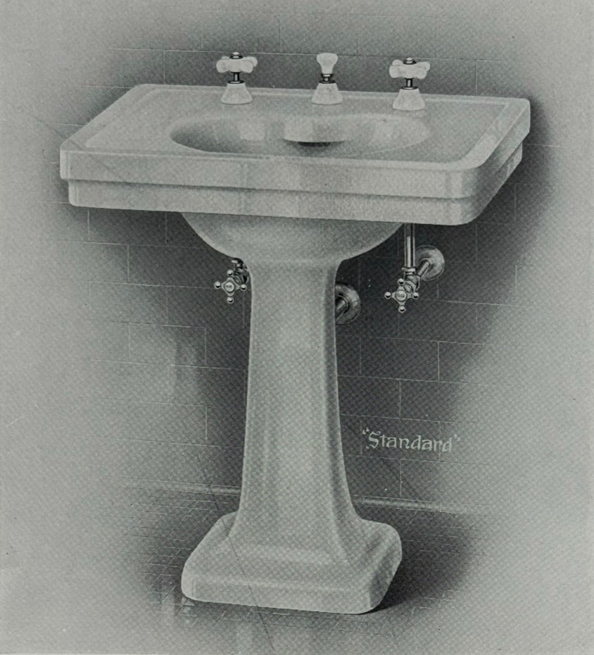 Std. 'Penwood' Ped. Sink, White (SK-170)