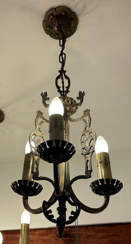 3-Light Brass Chandelier (LT-795)