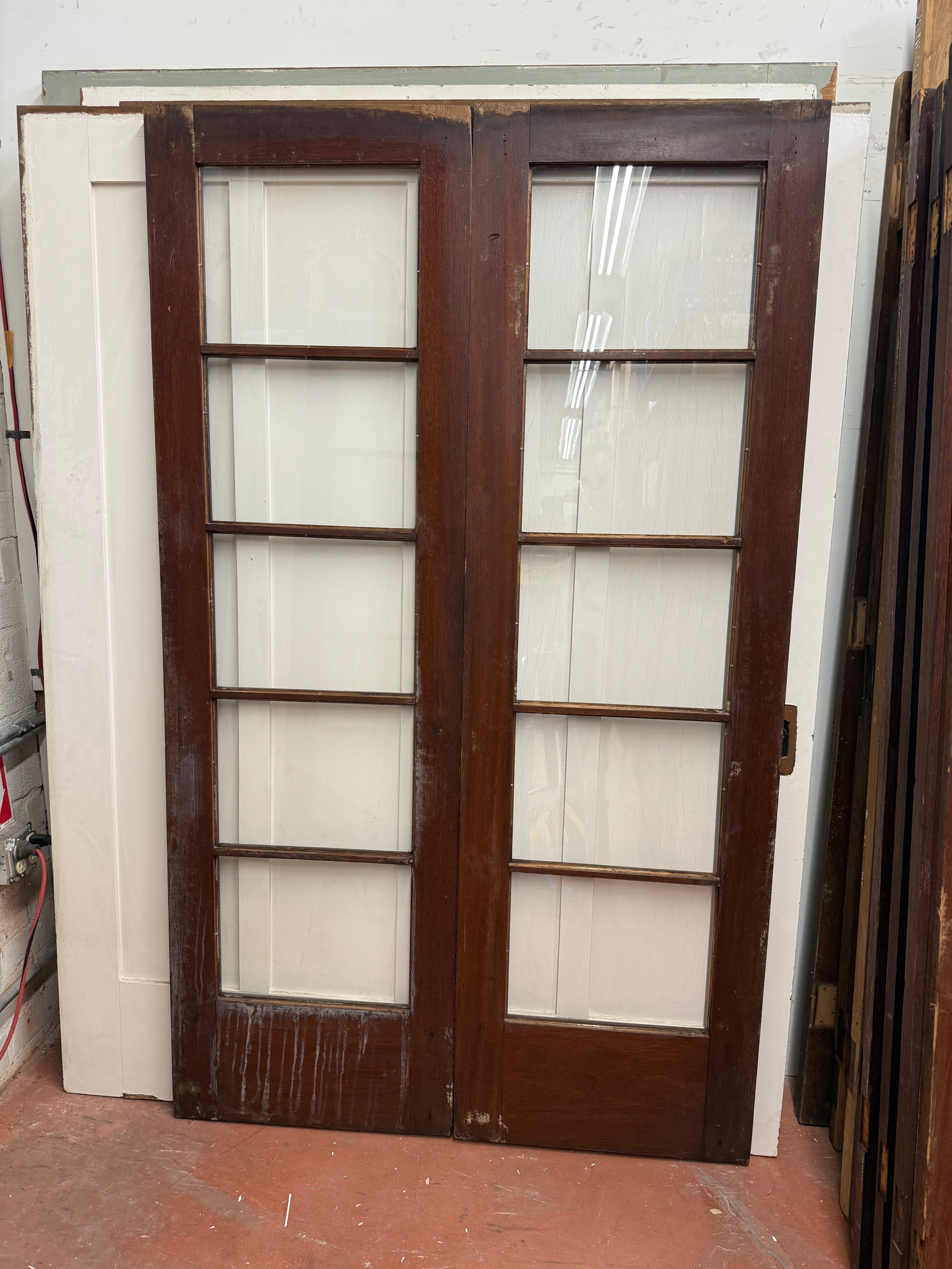 5-Light Mahogany Rabbeted Pair (FDP-291) A