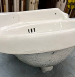 Cast-Iron Corner Sink, White (SK-108)
