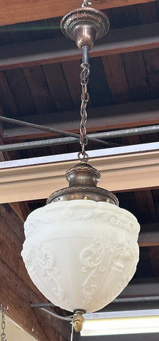 Pendant w/ Raised-Detail Shade (LT-549)