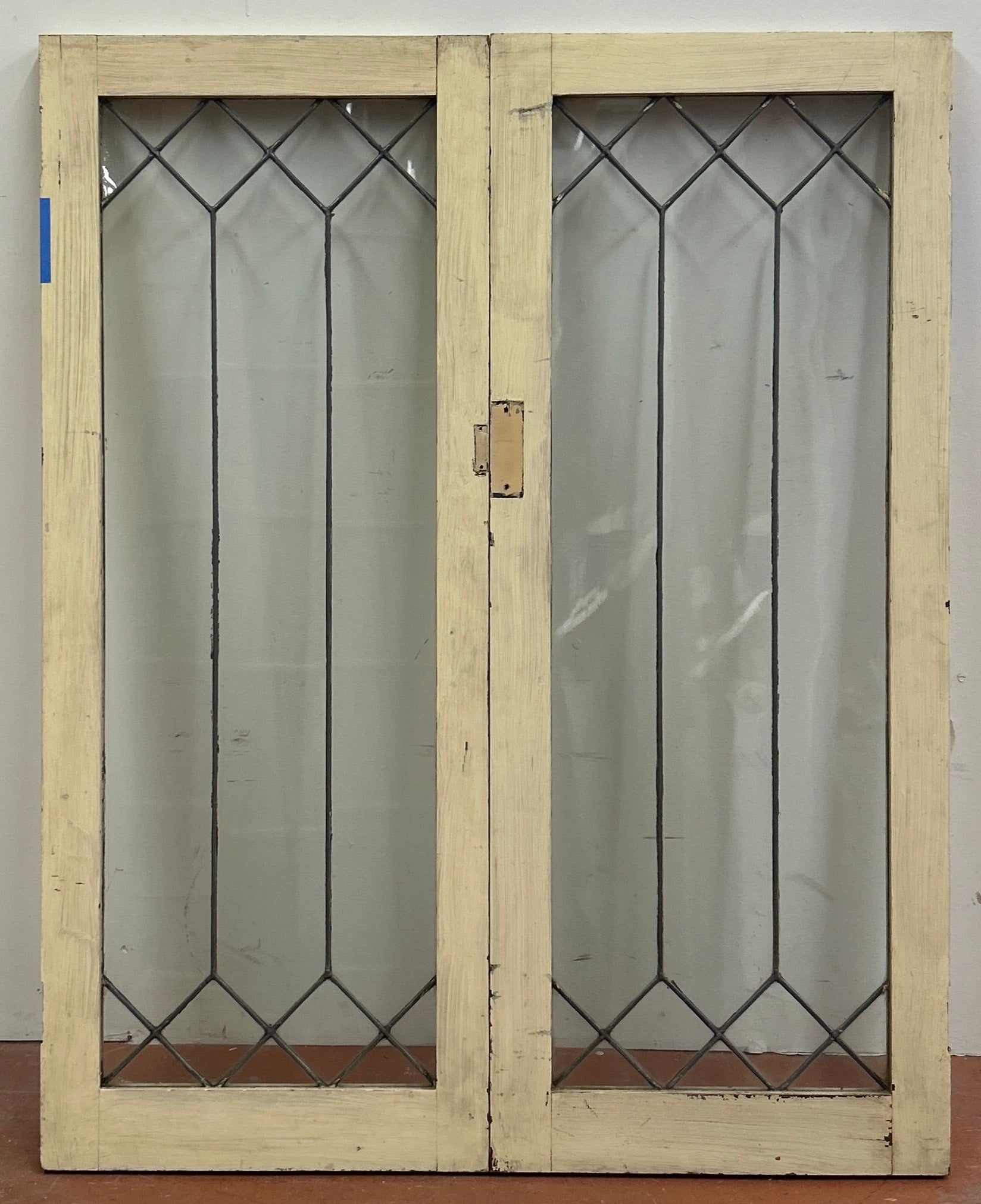 Leaded Glass Cabinet Door Pair (SG-126)