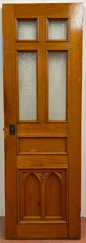 4-Light/ 2-Panel Oak Door w/ Starburst Glass (XD-63)